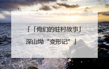 「俺们的驻村故事」深山坳“变形记”