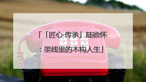「匠心·传承」陆德怀：墨线里的木构人生