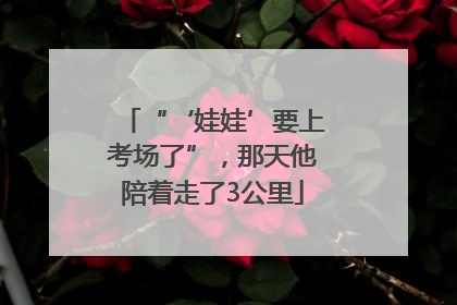 “‘娃娃’要上考场了”，那天他陪着走了3公里
