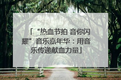 “热血节拍 音你闪耀”音乐嘉年华：用音乐传递献血力量