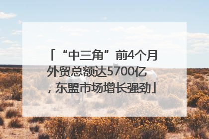 “中三角”前4个月外贸总额达5700亿，东盟市场增长强劲