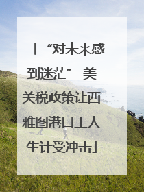 “对未来感到迷茫” 美关税政策让西雅图港口工人生计受冲击
