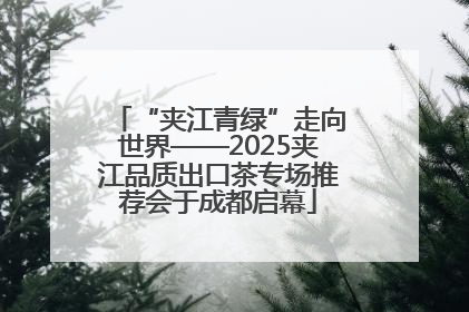 “夹江青绿”走向世界——2025夹江品质出口茶专场推荐会于成都启幕