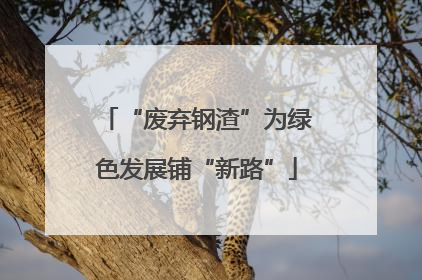 “废弃钢渣”为绿色发展铺“新路”