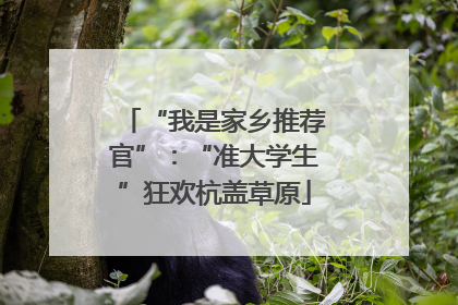 “我是家乡推荐官”：“准大学生”狂欢杭盖草原