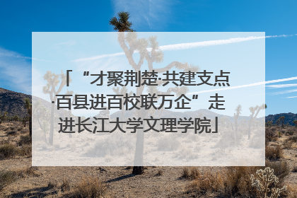“才聚荆楚·共建支点·百县进百校联万企”走进长江大学文理学院