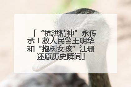 “抗洪精神”永传承！救人民警王明华和“抱树女孩”江珊还原历史瞬间