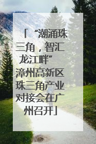 “潮涌珠三角，智汇龙江畔” 漳州高新区珠三角产业对接会在广州召开