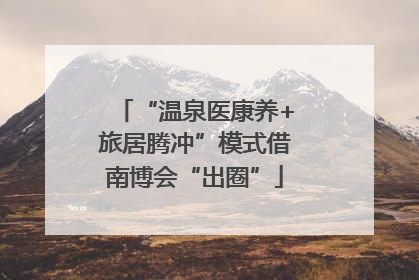 “温泉医康养+旅居腾冲”模式借南博会“出圈”