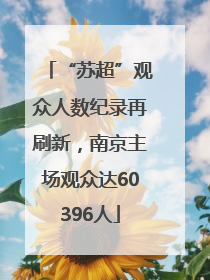 “苏超”观众人数纪录再刷新，南京主场观众达60396人