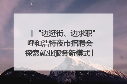 “边逛街、边求职” 呼和浩特夜市招聘会探索就业服务新模式