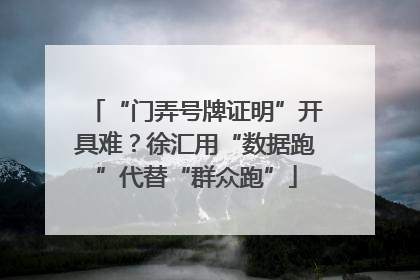 “门弄号牌证明”开具难？徐汇用“数据跑”代替“群众跑”