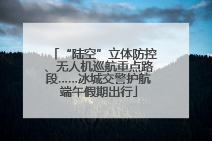 “陆空”立体防控、无人机巡航重点路段……冰城交警护航端午假期出行