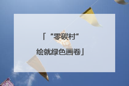 “零碳村” 绘就绿色画卷