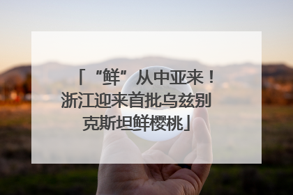 “鲜”从中亚来！浙江迎来首批乌兹别克斯坦鲜樱桃