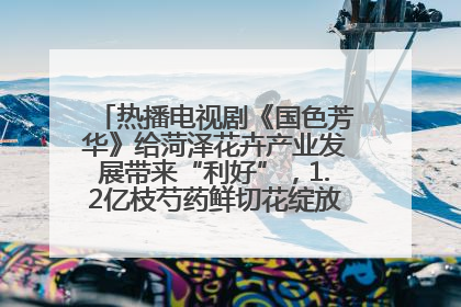 热播电视剧《国色芳华》给菏泽花卉产业发展带来“利好”，1.2亿枝芍药鲜切花绽放“国色芳华”