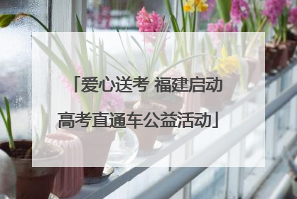 爱心送考 福建启动高考直通车公益活动