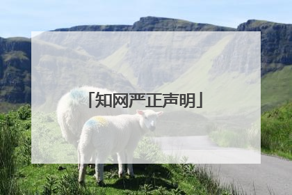 知网严正声明