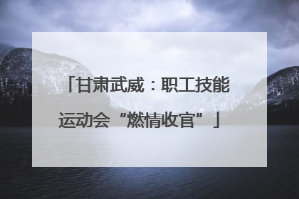 甘肃武威：职工技能运动会“燃情收官”