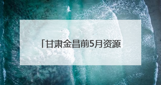 甘肃金昌前5月资源综合利用产业集群产值同比增长27%