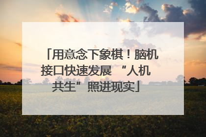 用意念下象棋！脑机接口快速发展 “人机共生”照进现实