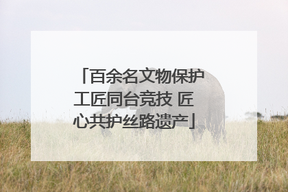 百余名文物保护工匠同台竞技 匠心共护丝路遗产