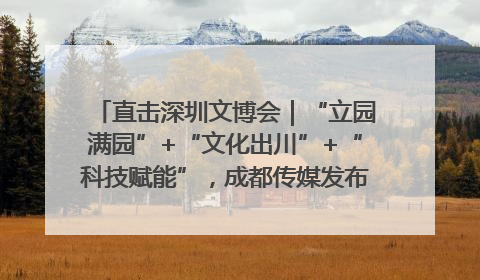 直击深圳文博会｜“立园满园”+“文化出川”+“科技赋能”，成都传媒发布三大文创领域合作清单