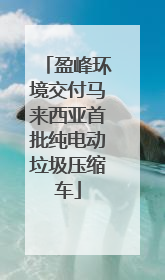 盈峰环境交付马来西亚首批纯电动垃圾压缩车
