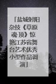盐城射阳杂技《草原魂·顶》惊艳江苏省舞台艺术优秀小型作品调演