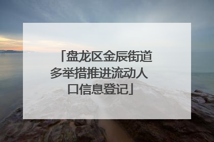 盘龙区金辰街道多举措推进流动人口信息登记