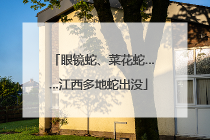 眼镜蛇、菜花蛇……江西多地蛇出没