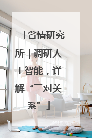 省情研究所｜调研人工智能，详解“三对关系”
