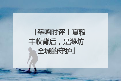 筝鸣时评丨夏粮丰收背后，是潍坊全城的守护