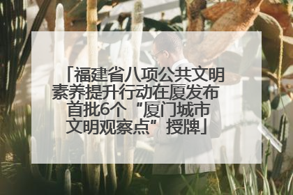 福建省八项公共文明素养提升行动在厦发布 首批6个“厦门城市文明观察点”授牌