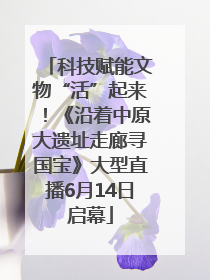 科技赋能文物“活”起来！《沿着中原大遗址走廊寻国宝》大型直播6月14日启幕