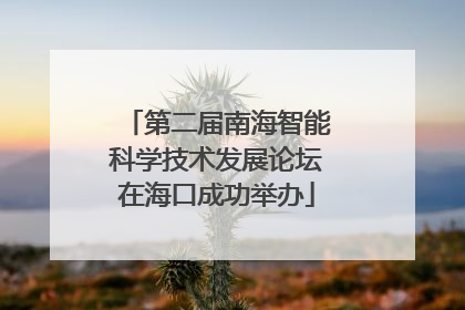 第二届南海智能科学技术发展论坛在海口成功举办