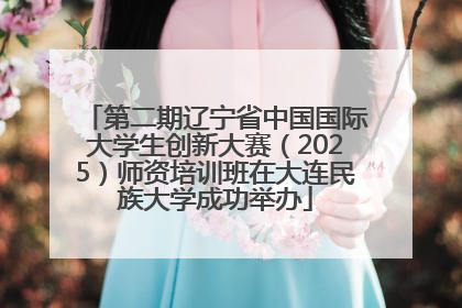 第二期辽宁省中国国际大学生创新大赛（2025）师资培训班在大连民族大学成功举办