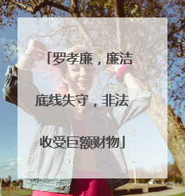 罗孝廉，廉洁底线失守，非法收受巨额财物