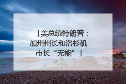 美总统特朗普：加州州长和洛杉矶市长“无能”
