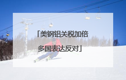 美钢铝关税加倍 多国表达反对