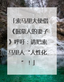 索马里大使借《掘墓人的妻子》呼吁：请把索马里人“人性化”！