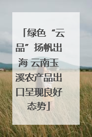 绿色“云品”扬帆出海 云南玉溪农产品出口呈现良好态势