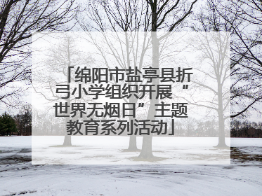 绵阳市盐亭县折弓小学组织开展“世界无烟日”主题教育系列活动