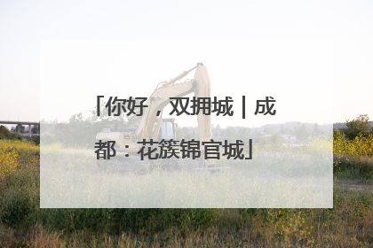 你好，双拥城｜成都：花簇锦官城