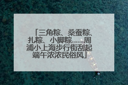 三角粽、桑蚕粽、扎粽、小脚粽……周浦小上海步行街刮起端午浓浓民俗风