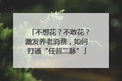 不想花？不敢花？激发养老消费，如何打通“任督二脉”
