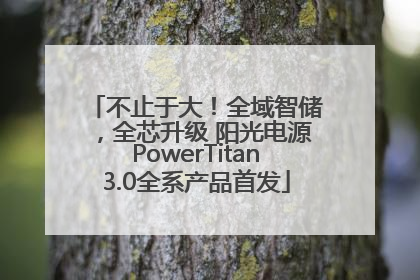 不止于大！全域智储，全芯升级 阳光电源PowerTitan3.0全系产品首发