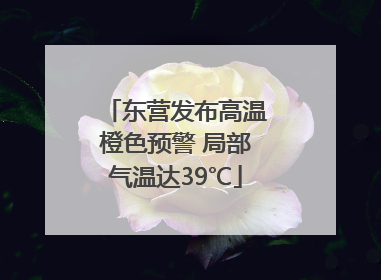 东营发布高温橙色预警 局部气温达39℃