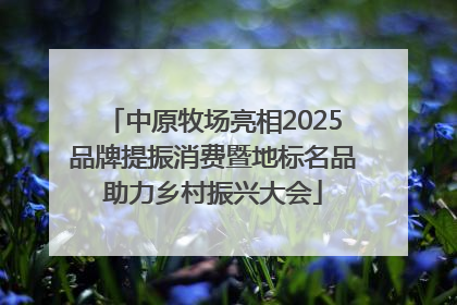 中原牧场亮相2025品牌提振消费暨地标名品助力乡村振兴大会