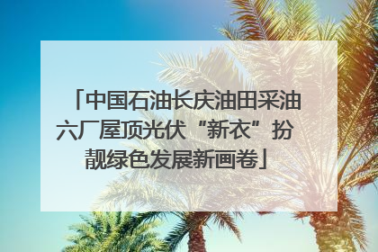 中国石油长庆油田采油六厂屋顶光伏“新衣”扮靓绿色发展新画卷